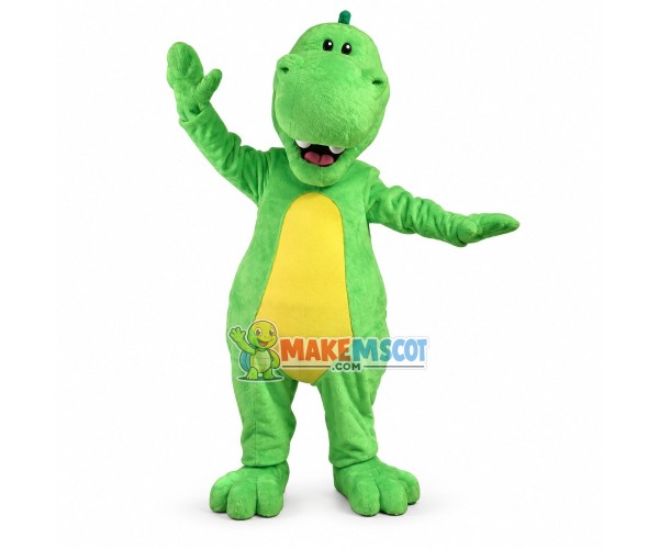 Lovely Green Dinosaur Lightweight Mascot Costume 