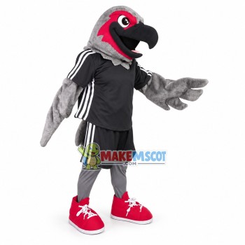 Football Gray Seahawk High School Mascot Costume Football Gray Seahawk High School Mascot Costume