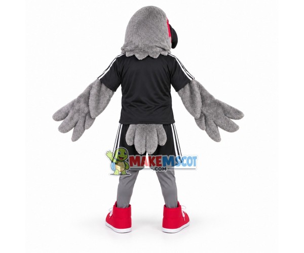 Football Gray Seahawk High School Mascot Costume Football Gray Seahawk High School Mascot Costume