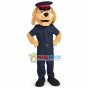 Lovely Regional Police Beige Dog Mascot Costume 