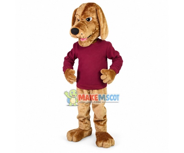 Fierce Golden Pointer Dog Mascot Costume Fierce Golden Pointer Dog Mascot Costume