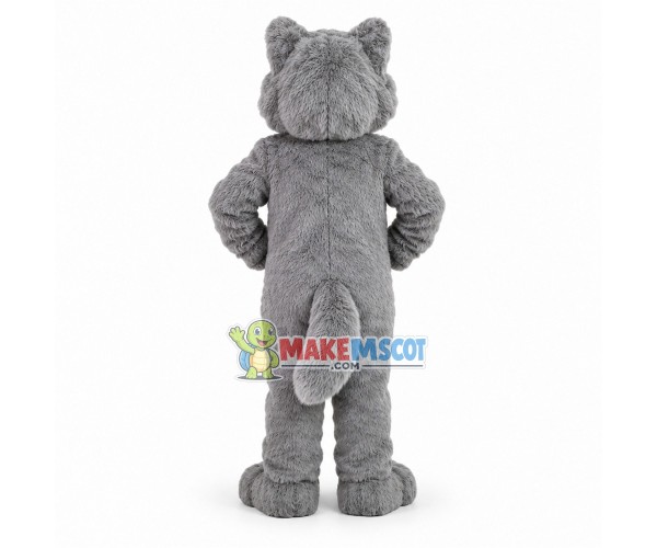 Howling Grey Wolf Mascot Costume Howling Grey Wolf Mascot Costume
