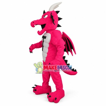 Power Rose Red Dinosaur Mascot Costume Power Rose Red Dinosaur Mascot Costume