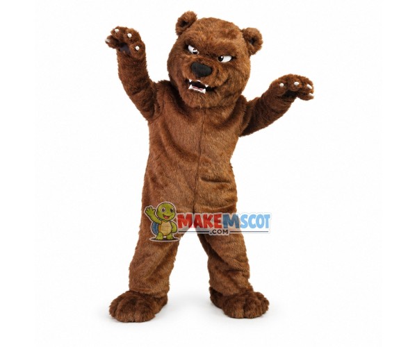 Fierce Brown Bear Mascot Costume Fierce Brown Bear Mascot Costume