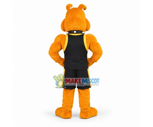 University Power Fierce Yellow Bulldog Mascot Costume University Power Fierce Yellow Bulldog Mascot Costume