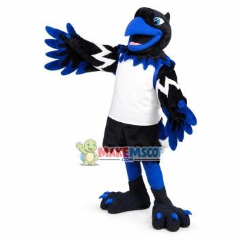 Black & Blue Phoenix High School Mascot Costume Black & Blue Phoenix High School Mascot Costume