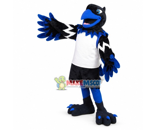 Black & Blue Phoenix High School Mascot Costume Black & Blue Phoenix High School Mascot Costume