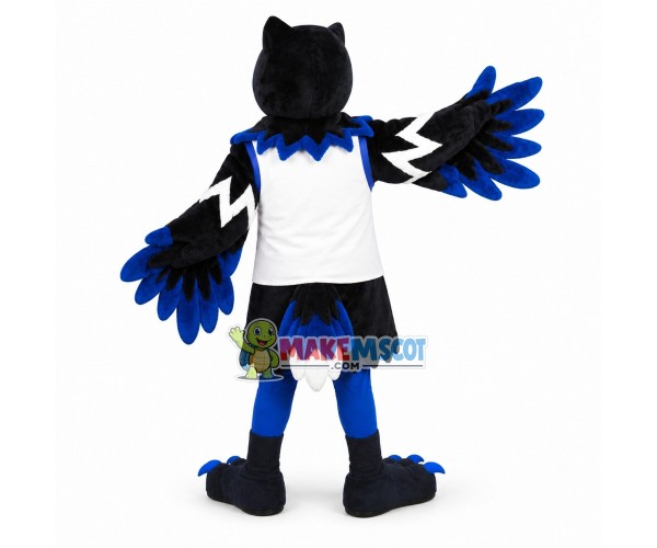Black & Blue Phoenix High School Mascot Costume Black & Blue Phoenix High School Mascot Costume