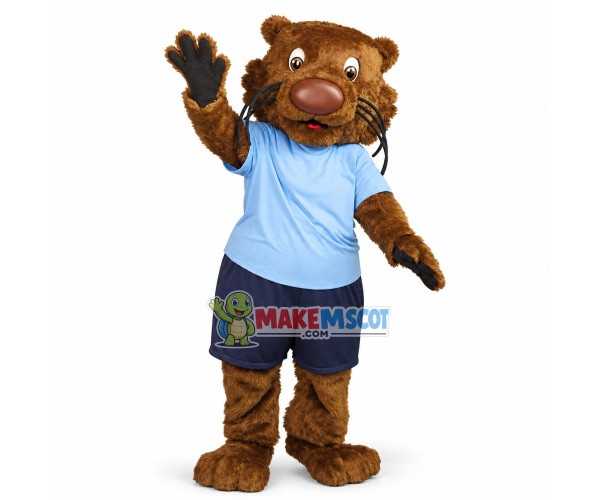 Lovely Brown Otter Mascot Adult Costume 