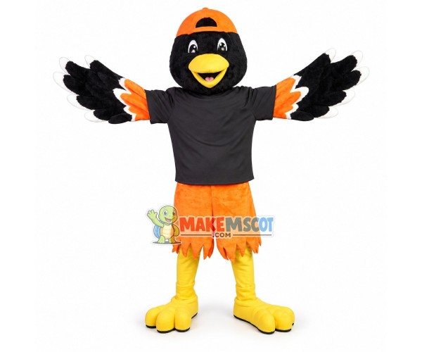 Lovely Oriole Bird High School Mascot Costume Lovely Oriole Bird High School Mascot Costume