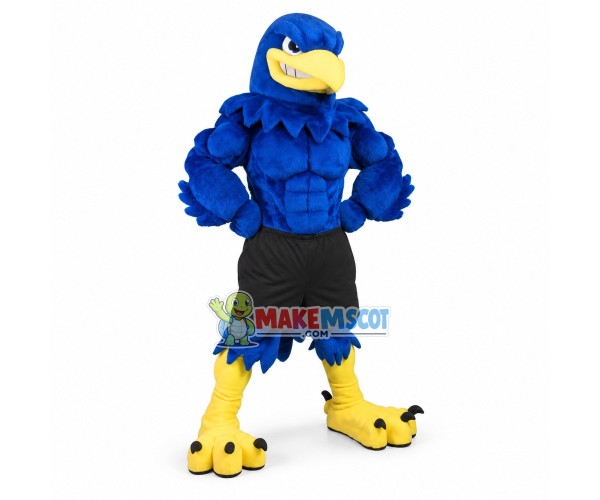Power Fierce Blue Falcon High School Mascot Costume Power Fierce Blue Falcon High School Mascot Costume