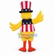 Cute American Uncle Sam Yellow Duck Mascot Costume Cute American Uncle Sam Yellow Duck Mascot Costume