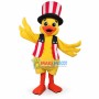 Cute American Uncle Sam Yellow Duck Mascot Costume 