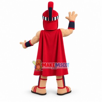Blue & Red Spartan Warrior Mascot Costume Blue & Red Spartan Warrior Mascot Costume