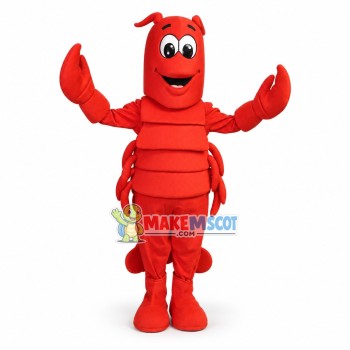 Happy Red Lobster Mascot Costume Happy Red Lobster Mascot Costume