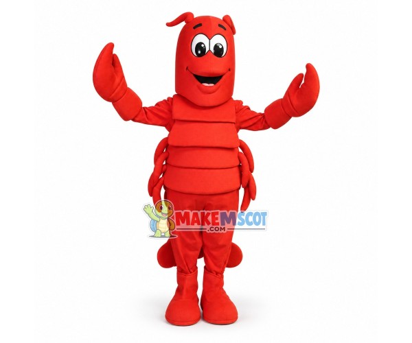 Happy Red Lobster Mascot Costume Happy Red Lobster Mascot Costume