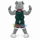 Lovely Power Gray Bulldog Sports Mascot Costume Lovely Power Gray Bulldog Sports Mascot Costume