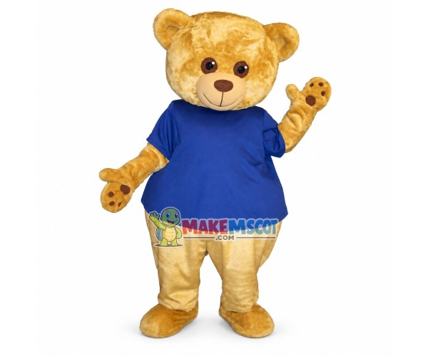 Beige Teddy Bear Mascot Adult Costume Beige Teddy Bear Mascot Adult Costume