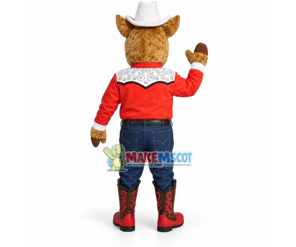 Cowboy Texas Horse Mascot Costume Cowboy Texas Horse Mascot Costume