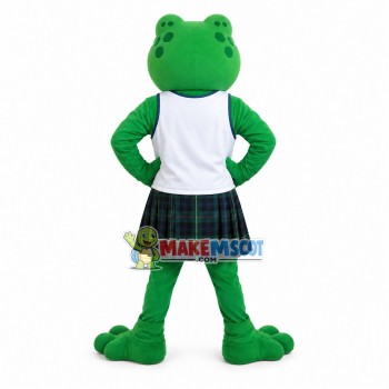 Happy Green Frog School Mascot Costume	