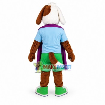 Lovely Superhero Max the Dog Mascot Costume Lovely Superhero Max the Dog Mascot Costume