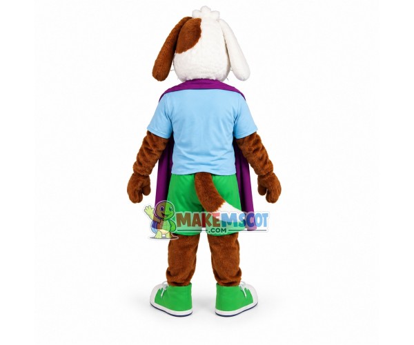 Lovely Superhero Max the Dog Mascot Costume Lovely Superhero Max the Dog Mascot Costume