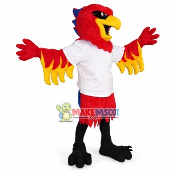 Sport Red Phoenix Mascot Costume Sport Red Phoenix Mascot Costume