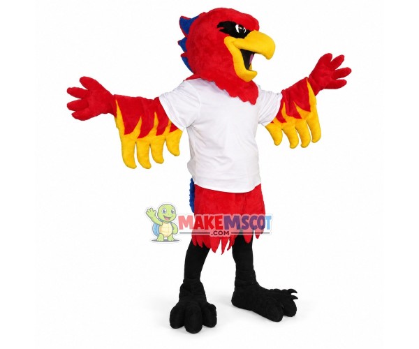Sport Red Phoenix Mascot Costume Sport Red Phoenix Mascot Costume