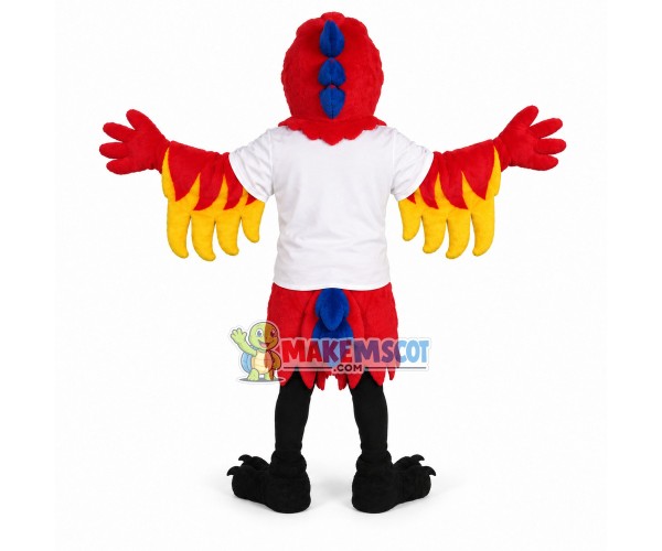 Sport Red Phoenix Mascot Costume Sport Red Phoenix Mascot Costume