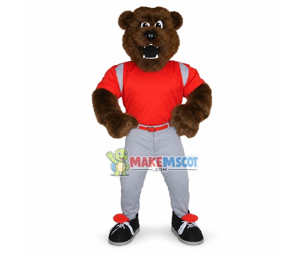 Howling Football Grizzly Mascot Costume	