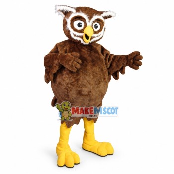 Brown Owl Mascot Costume Brown Owl Mascot Costume