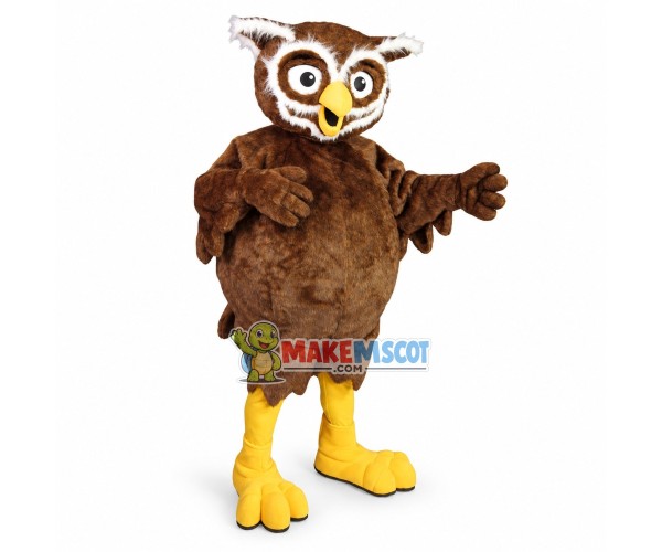 Brown Owl Mascot Costume	