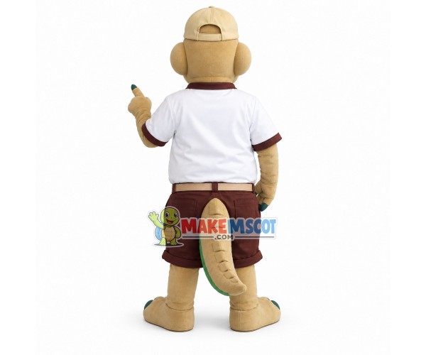 Baseball Beige Alligator Mascot Costume Baseball Beige Alligator Mascot Costume