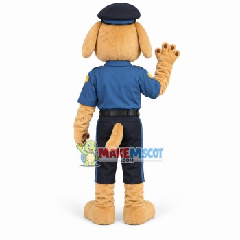 Adorable Police Yellow Labrador Mascot Costume Adorable Police Yellow Labrador Mascot Costume