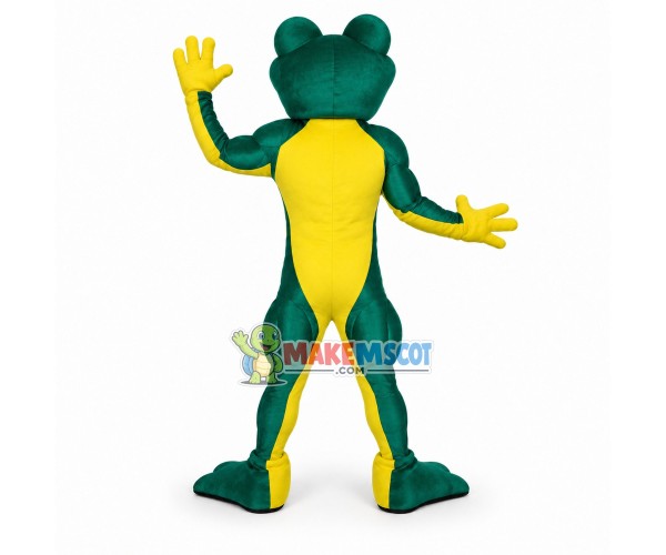 Power Frog Mascot Costume Power Frog Mascot Costume