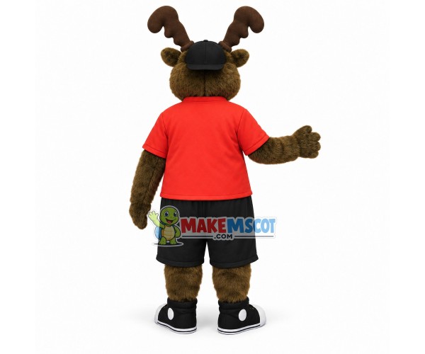 Sport Brown Moose Mascot Adult Costume Sport Brown Moose Mascot Adult Costume