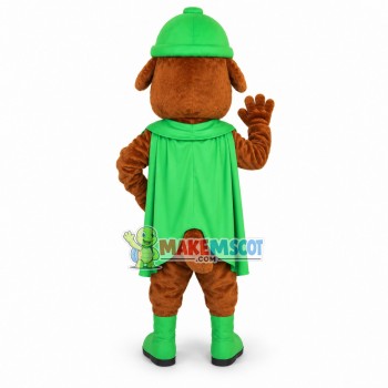 Green Prairie Environmental Dog Mascot Costume Green Prairie Environmental Dog Mascot Costume