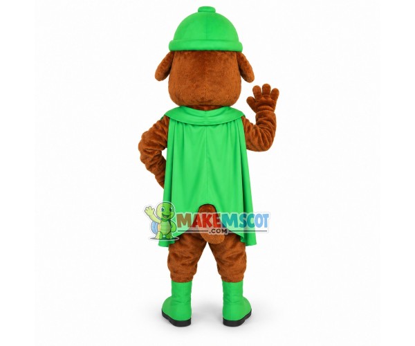 Green Prairie Environmental Dog Mascot Costume Green Prairie Environmental Dog Mascot Costume
