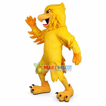 Screaming Golden Phoenix Mascot Costume Screaming Golden Phoenix Mascot Costume