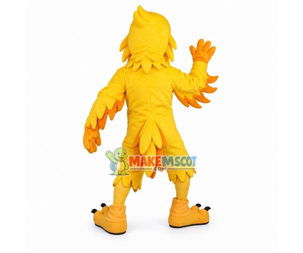 Screaming Golden Phoenix Mascot Costume Screaming Golden Phoenix Mascot Costume