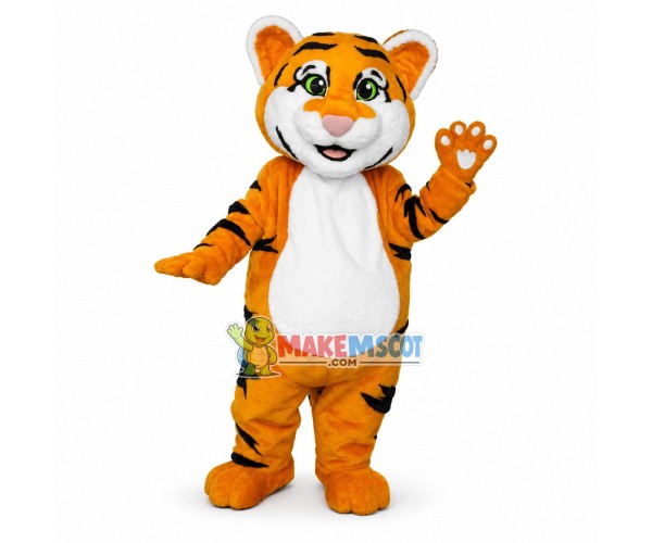 Cute Tiger Kitten Mascot Costume 
