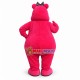 Cute Cartoon Pink Hippo Girl Mascot Costume Cute Cartoon Pink Hippo Girl Mascot Costume