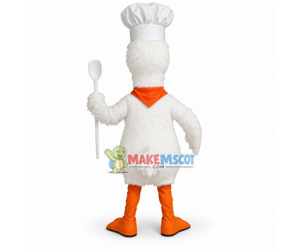 Chef White Duck Mascot Costume Chef White Duck Mascot Costume