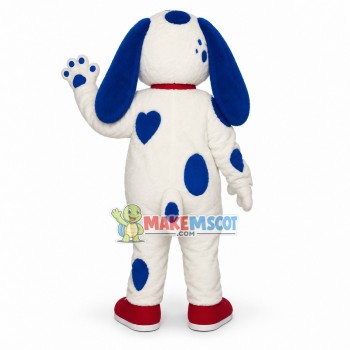 Lovely Blue Spotted Dog Mascot Costume 