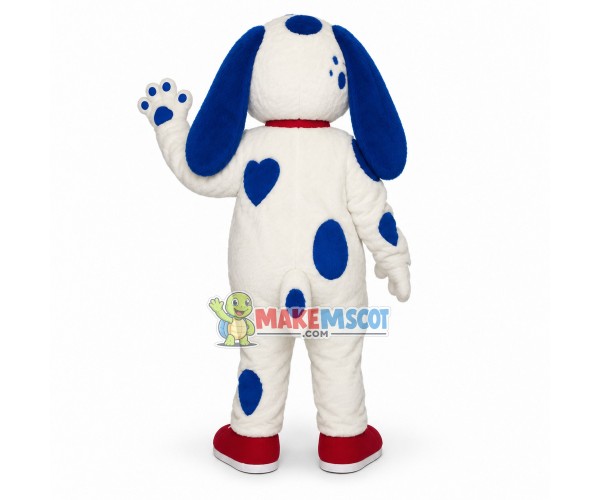 Lovely Blue Spotted Dog Mascot Costume 
