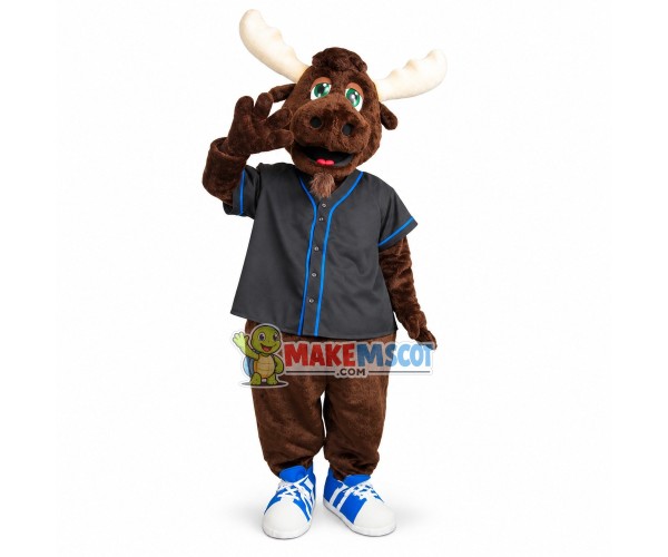 Lovely Baseball Moose Mascot Costume Lovely Baseball Moose Mascot Costume