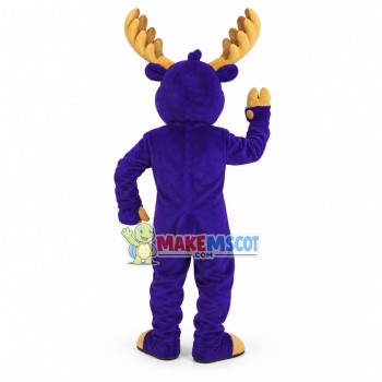 Lovely Purple Moose Mascot Costume Lovely Purple Moose Mascot Costume