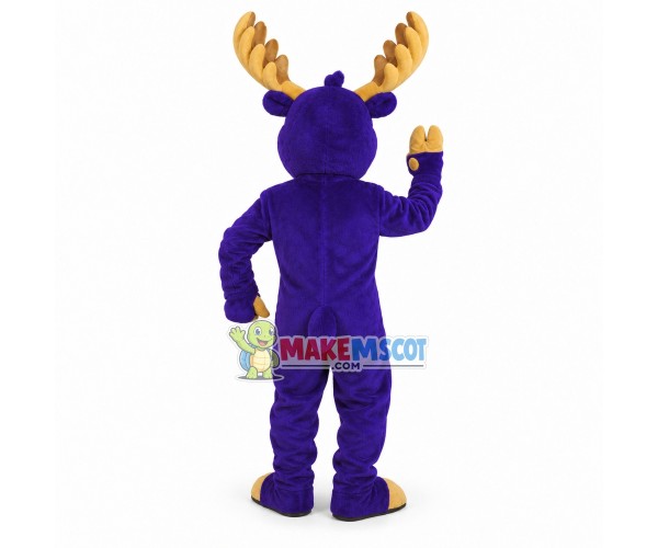 Lovely Purple Moose Mascot Costume Lovely Purple Moose Mascot Costume