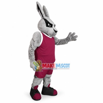 Power Gray Jackrabbits High School Mascot Costume Power Gray Jackrabbits High School Mascot Costume