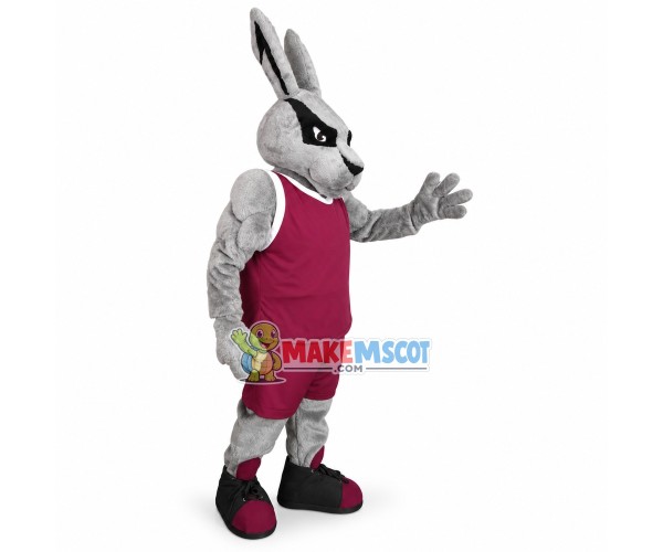 Power Gray Jackrabbits High School Mascot Costume Power Gray Jackrabbits High School Mascot Costume